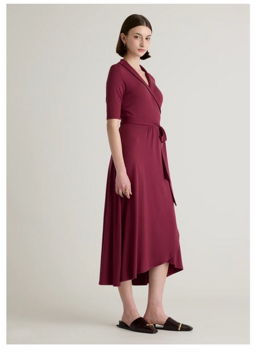 quince tencel jersey fit & flare dress Tencel Jersey Fit & Flare Dress in Dark Olive